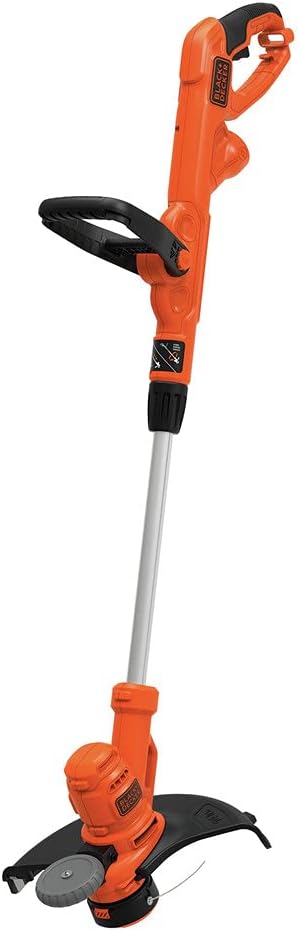 a long orange and white handle